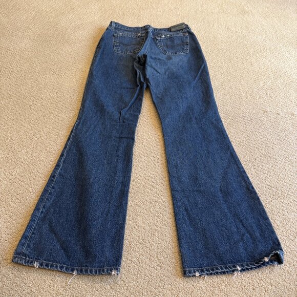 Mavi Jean Y2K 136 Molly Flare Low Rise Zip Fly Rigid Boho Medium Wash Size 29 - Picture 12 of 13